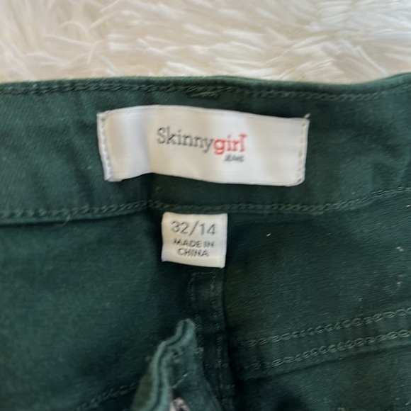 Skinnygirl Hunter Green Jeans Sz32/14 - Picture 5 of 8